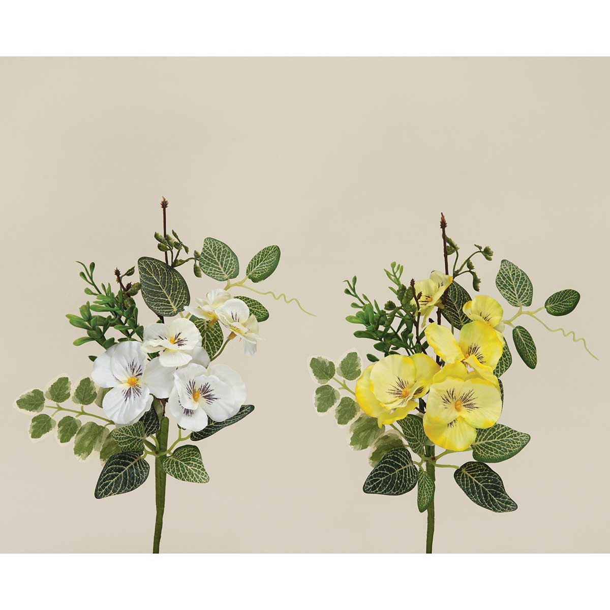 b50 PIK PANSY/FOLIAGE YELLOW 7IN X 12IN POLYESTER